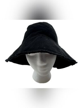 NWT Old Navy Black Sun Hat Wide Brim Bucket Hat Size S/M